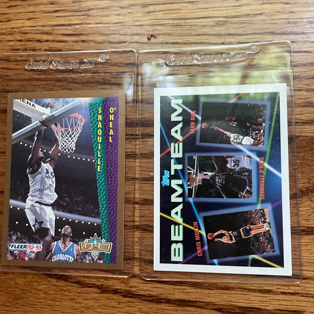 Two Vintage Shaquille O’Neal Rookie Cards.